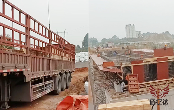 重慶建筑木方批發工地卸車
